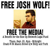 Affiche de soutien à Josh Wolf