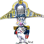 Caricature de Sarkozy en Napoléon
