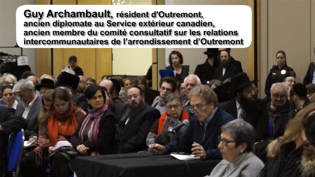 Guy Archambault, citoyen d'Outremont, s'exprime.