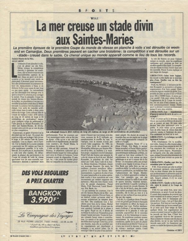 Numérisation de l'article  de Libération